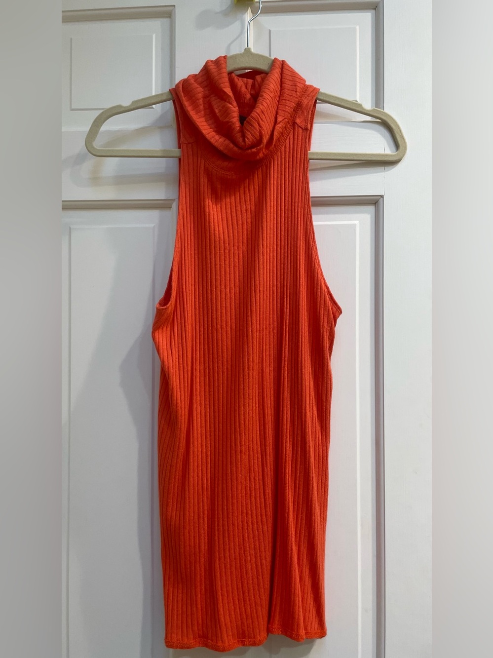 FREE PEOPLE Ribbed Sleeveless Turtleneck Tanks Size L